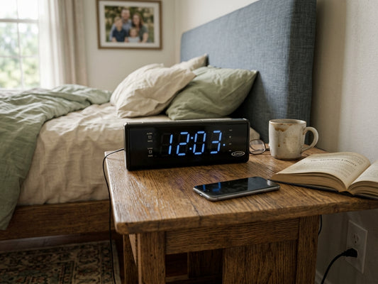 4K UHD Wi-Fi Clock Radio Security Camera – Indoor Smart Home Monitor