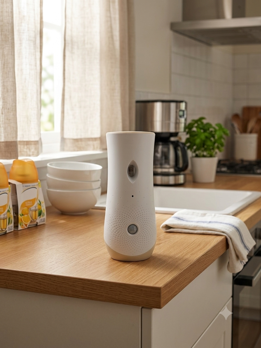 4K Wireless Smart Security Camera – Blend-In Air Freshener Style Home Monitor with Motion Detection, Battery Operated WiFi Camera