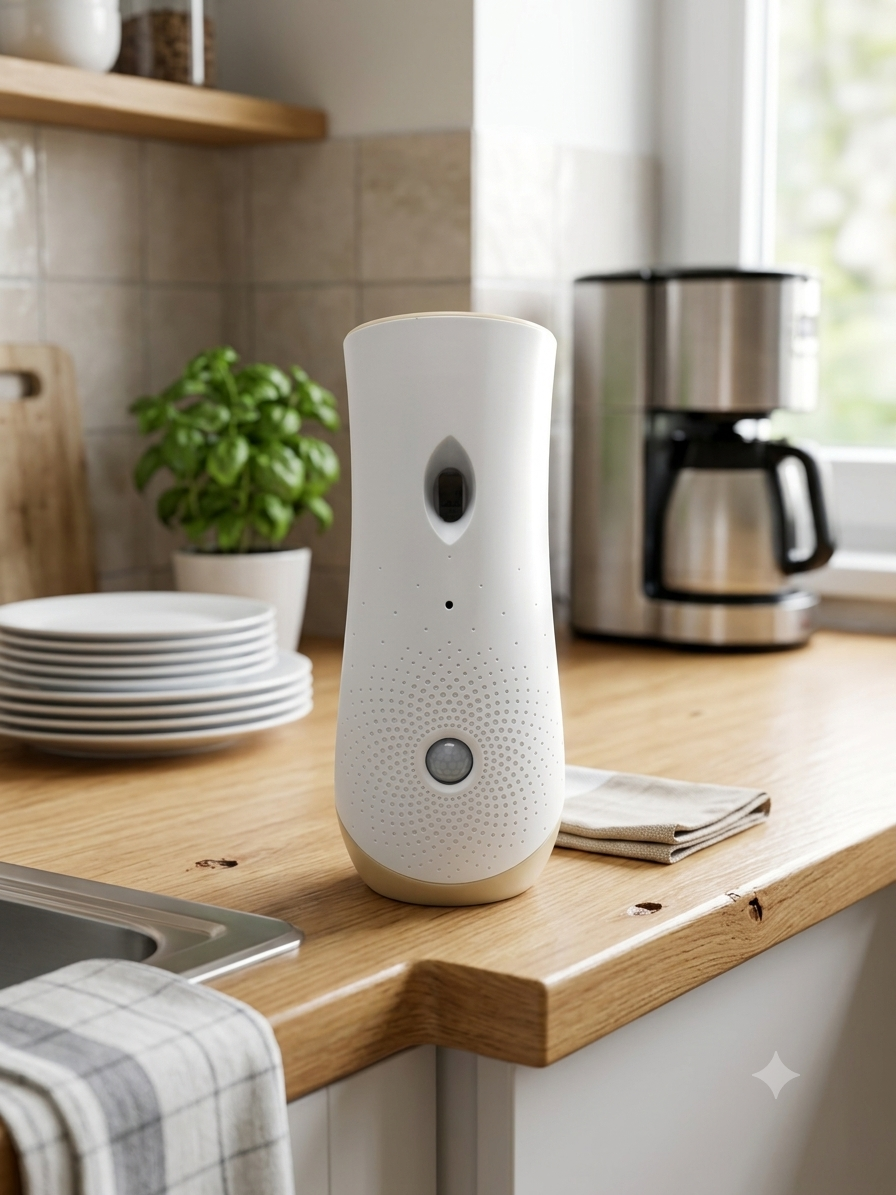 4K Wireless Smart Security Camera – Blend-In Air Freshener Style Home Monitor with Motion Detection, Battery Operated WiFi Camera
