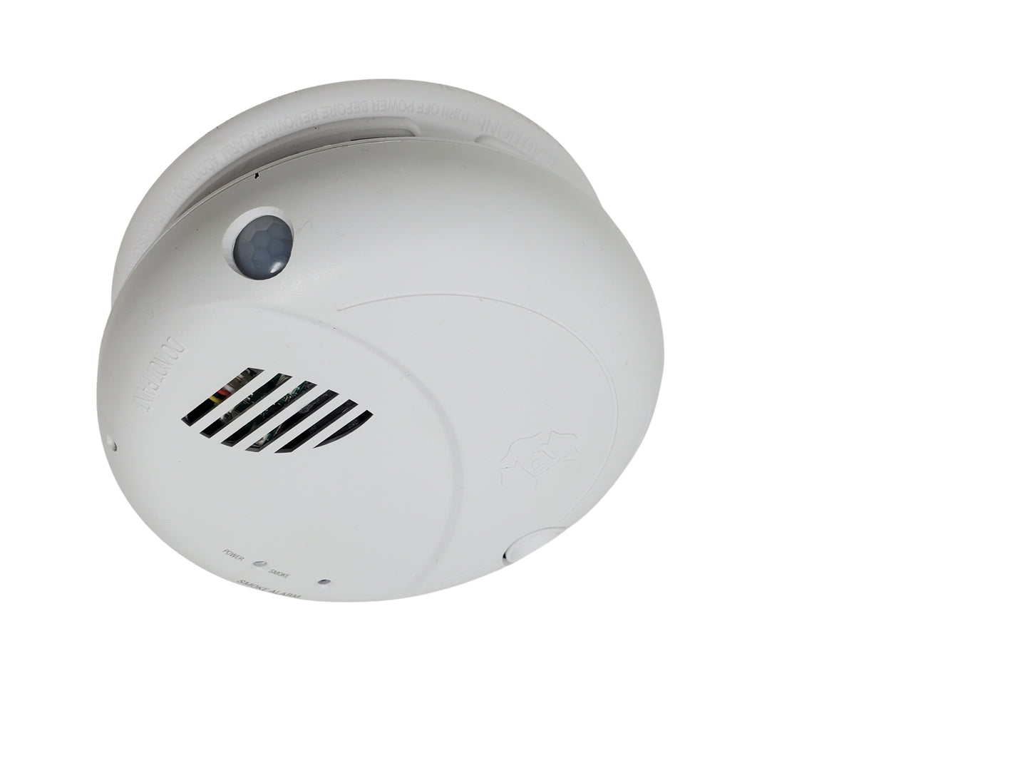 60-Day Battery Ceiling-Mount Wi-Fi Security Camera (Non-Functioning Alarm Casing)