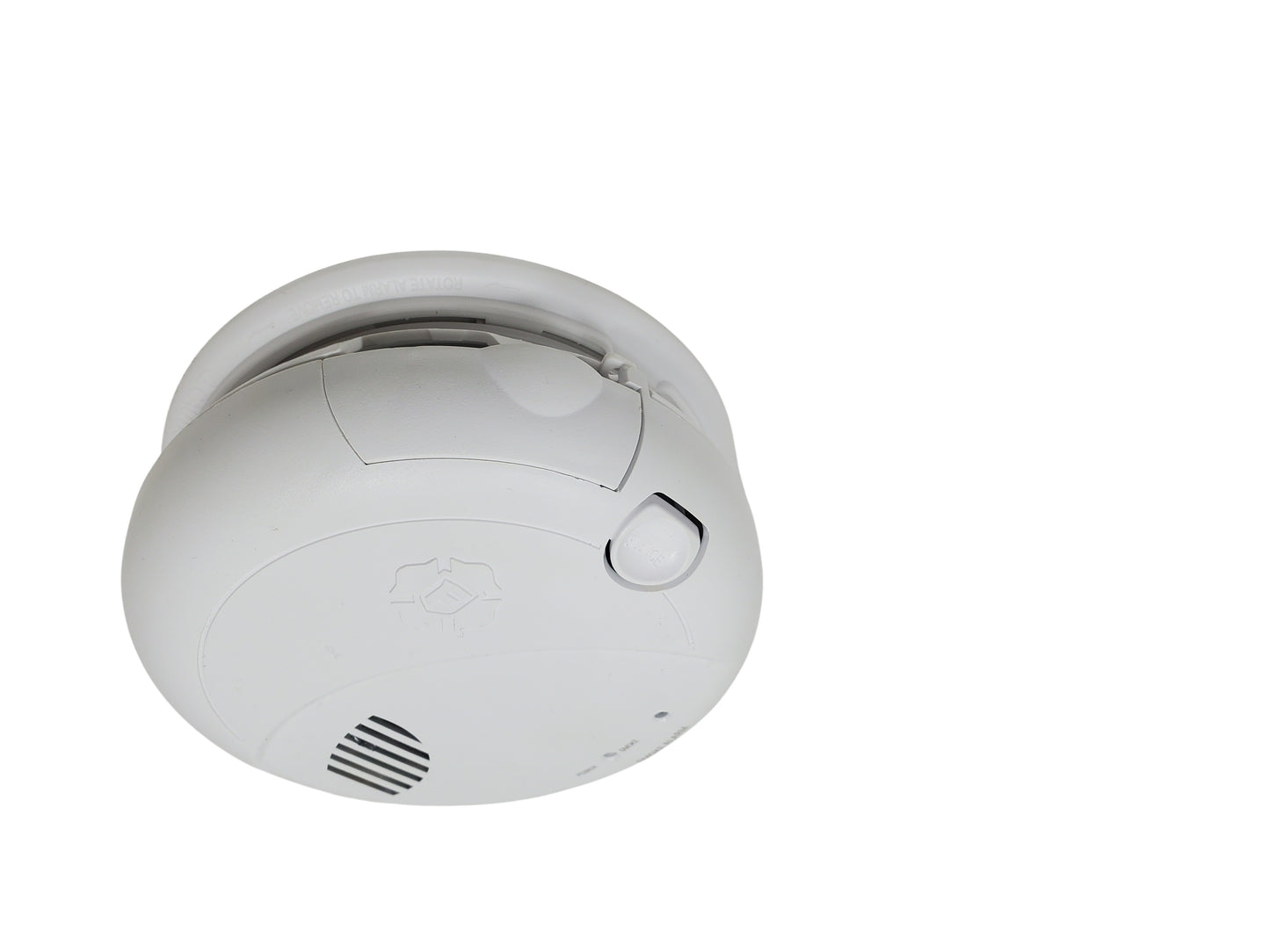 60-Day Battery Ceiling-Mount Wi-Fi Security Camera (Non-Functioning Alarm Casing)