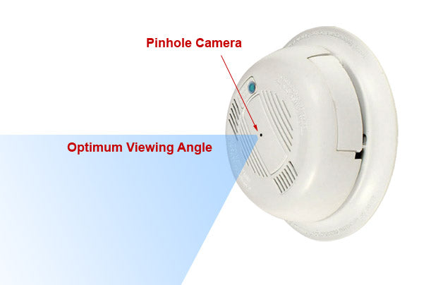 4K UHD P2P WiFi Smoke Detector Vertical View  Security Camera