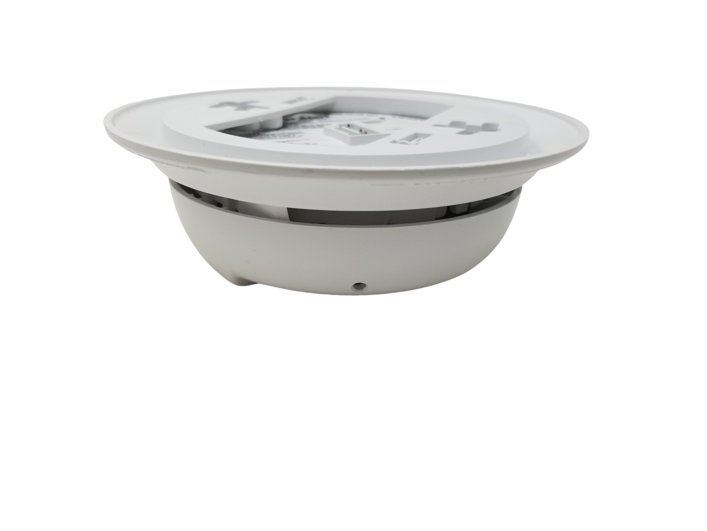 UHD 4k Hardwired WiFi Smoke Detector Camera with Nightvision Side View